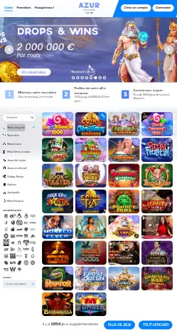 l'application et interface GRANSINO CASINO
